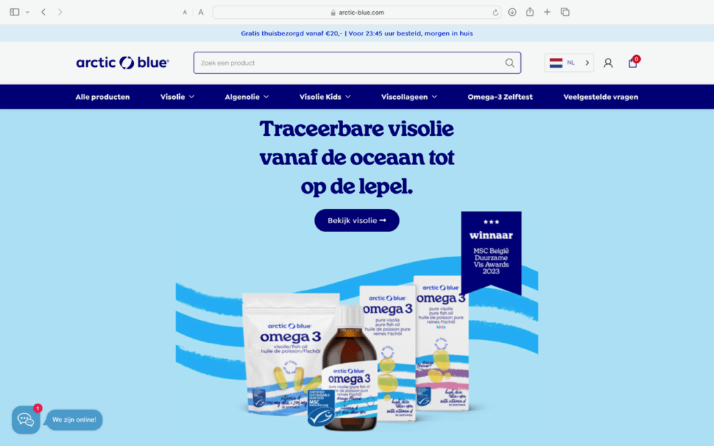 Arctic Blue case: Van 5.000 naar 20.000 ‘Organic Traffic’ per maand! (Organic traffic 300% groei!)
