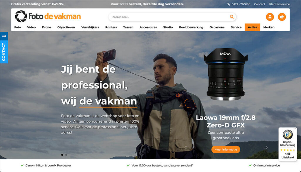 Optimalisatie van website foto de vakman